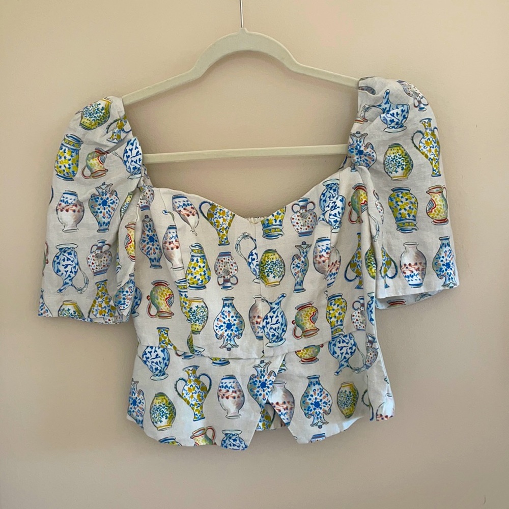 Wilfred puff sleeve crop top